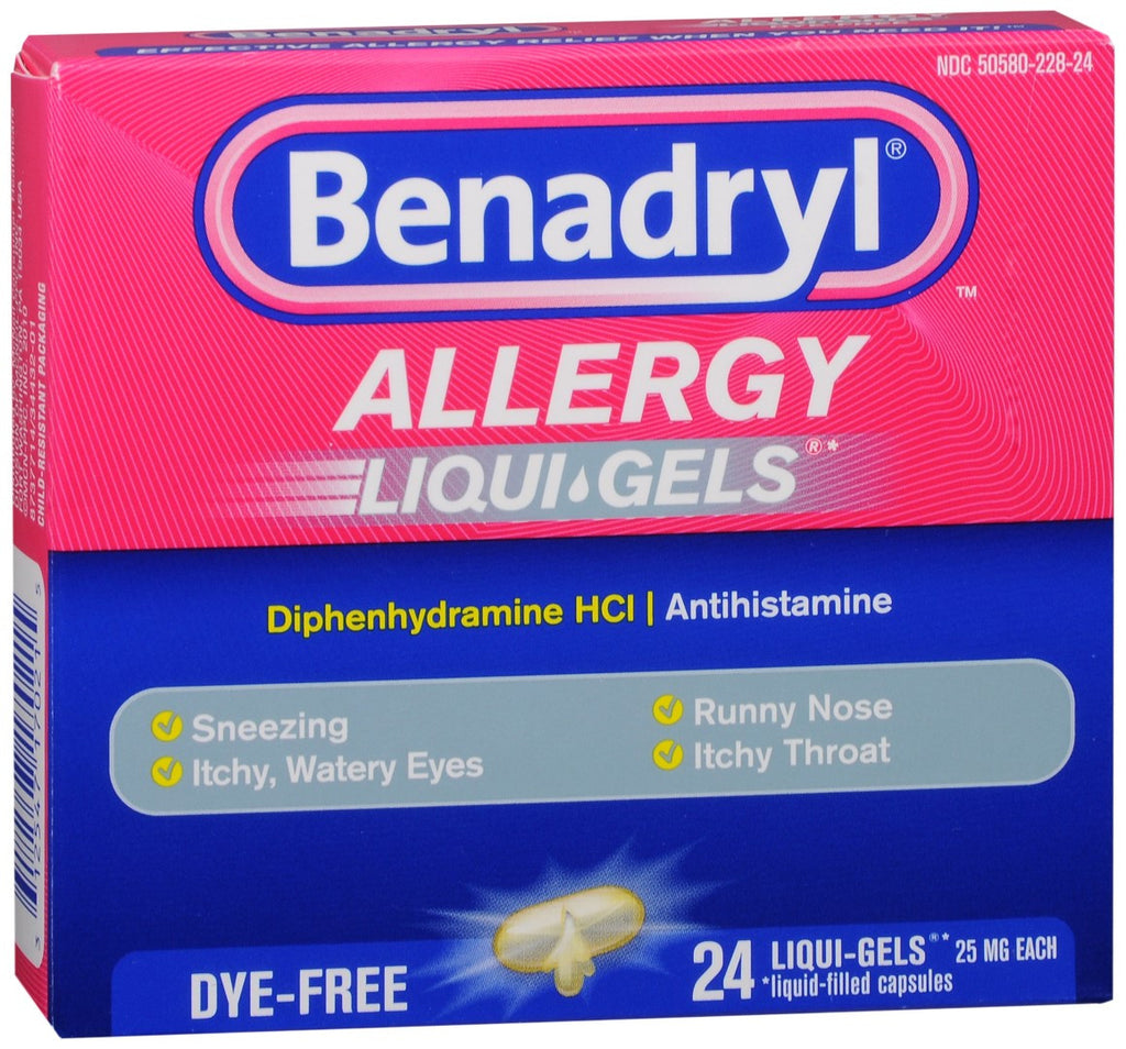 Benadryl Allergy Liqui-Gels Dye Free