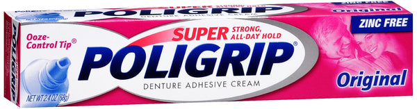 SUPER POLIGRIP Denture Adhesive Cream Original