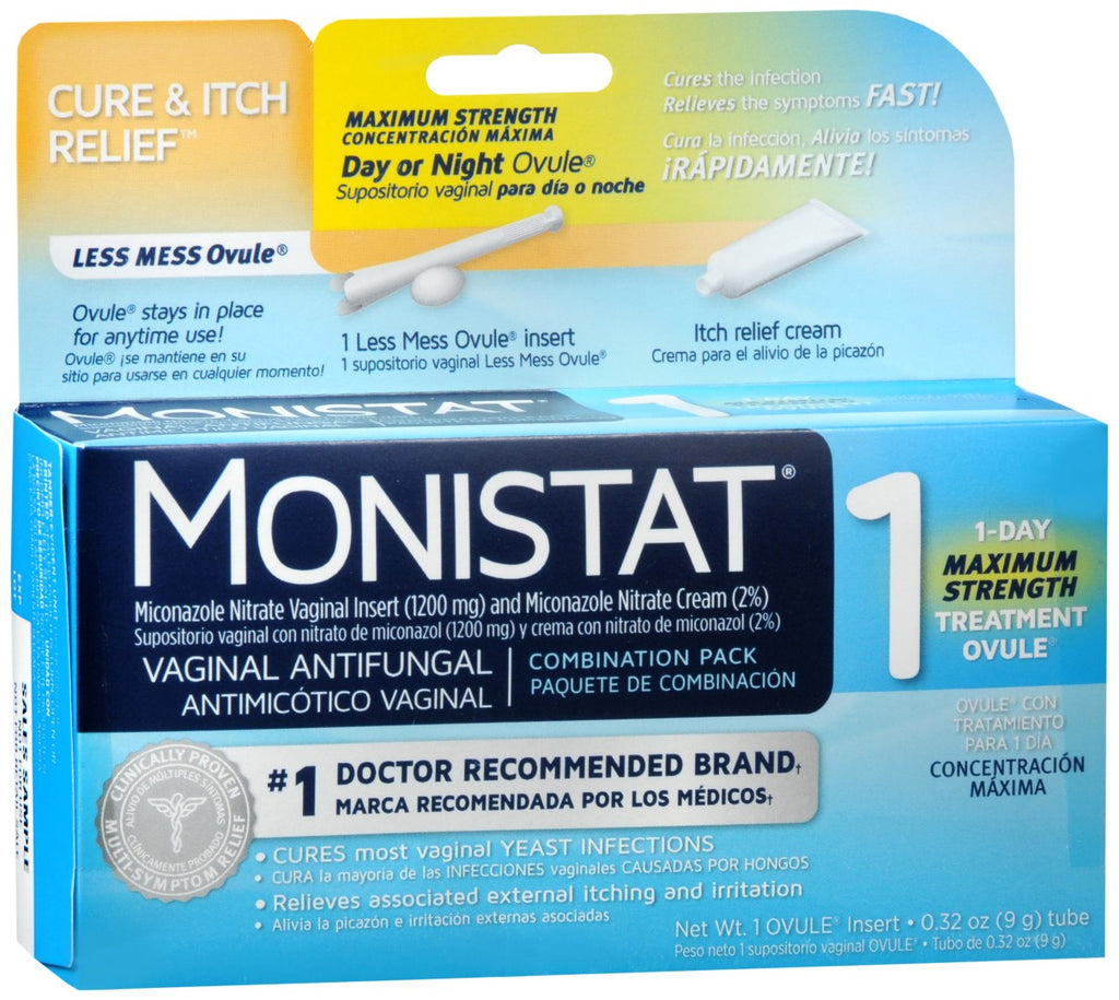MONISTAT 1 Vaginal Antifungal Combination Pack Day or Night