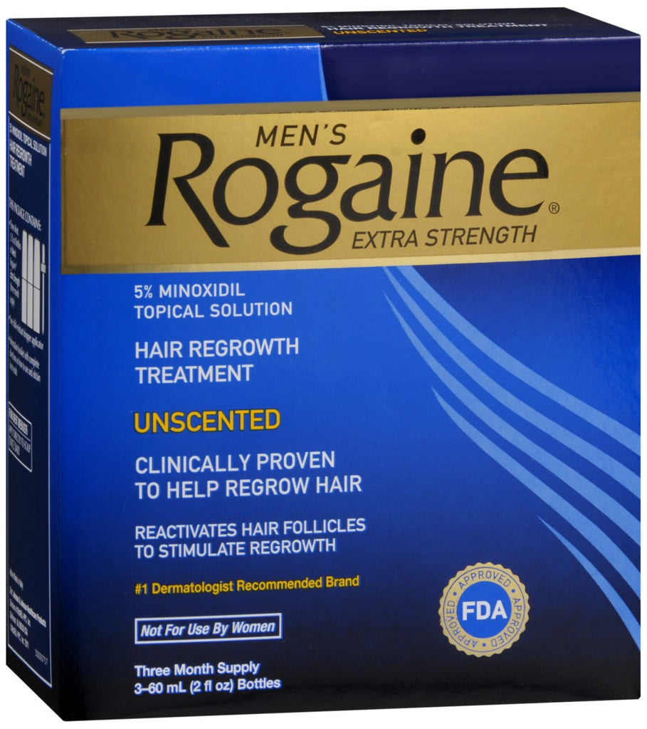Rogaine Men's Extra Strength Hair Regrowth Treatment Topical Solution Unscented