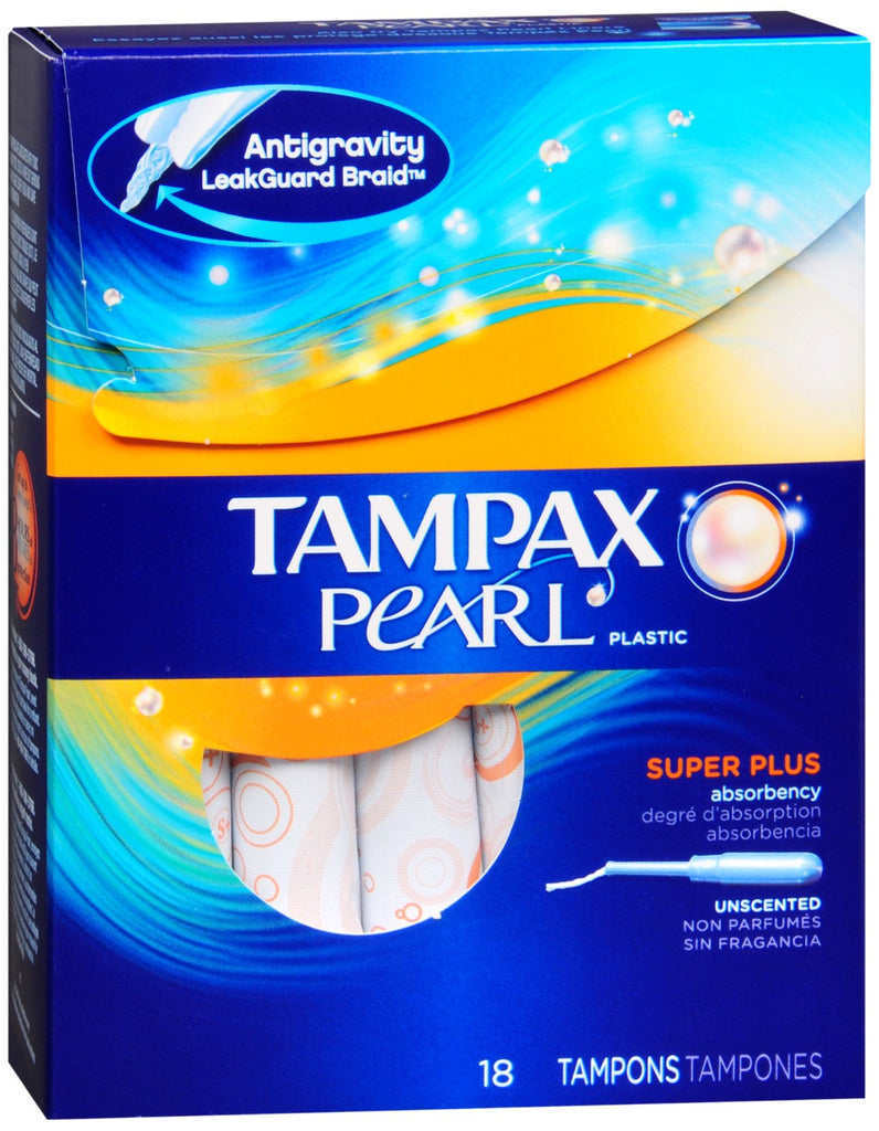Tampax Pearl Tampons with Plastic Applicators Super Plus Absorbency Unscented
