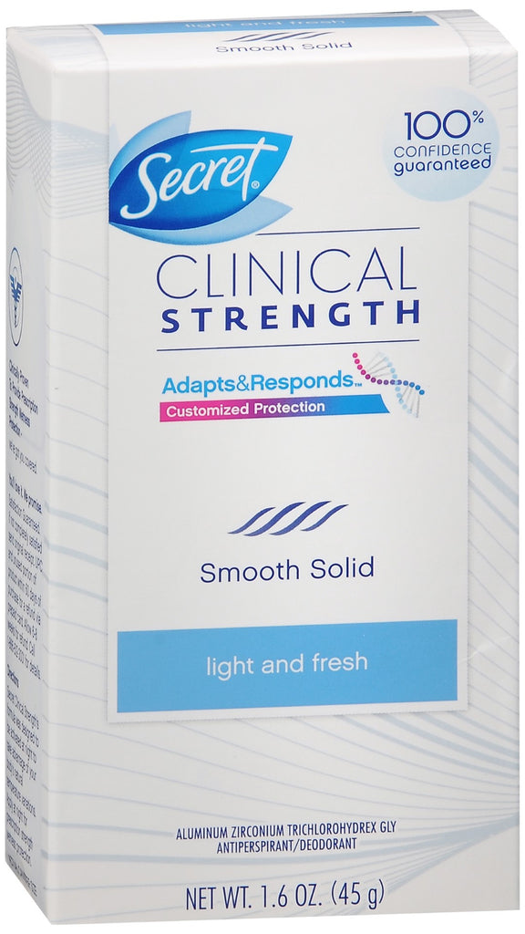 Secret Clinical Strength Antiperspirant/Deodorant Smooth Solid Light and Fresh Scent