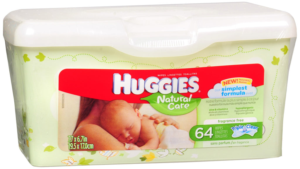 HUGGIES Natural Care Wipes Tub Fragrance Free