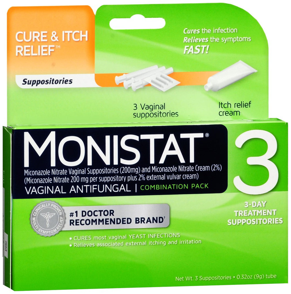 MONISTAT 3 Vaginal Antifungal Combination Pack