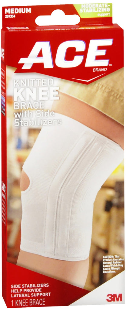 ACE Knitted Knee Brace with Side Stabilizers Medium
