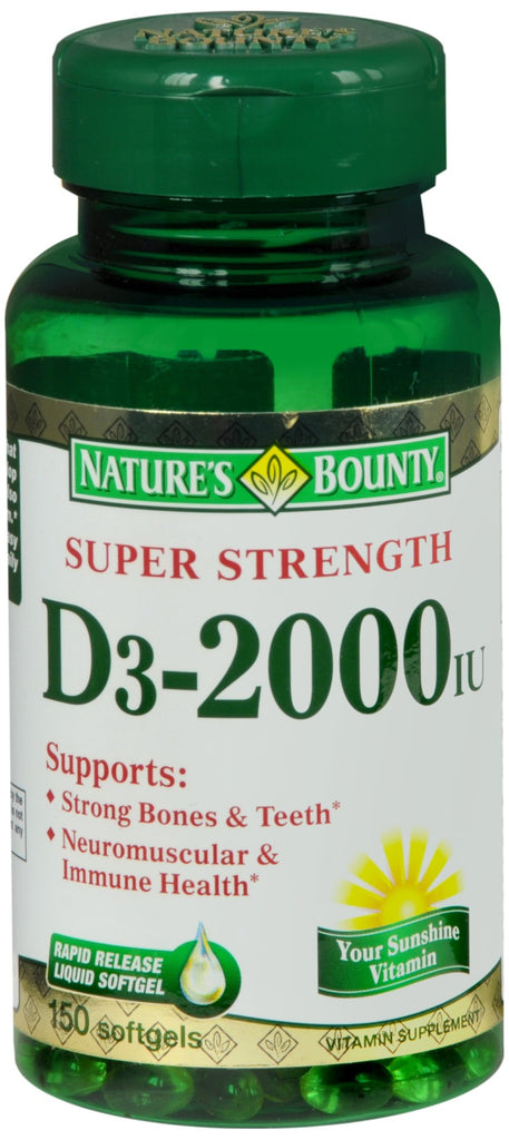 Nature's Bounty D3-2000 IU Softgels Super Strength