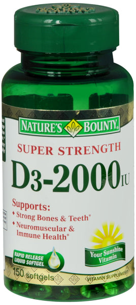 Nature's Bounty D3-2000 IU Softgels Super Strength