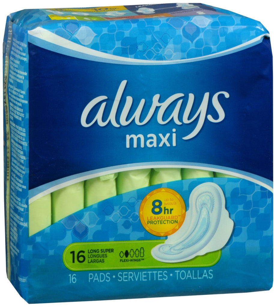 Always Maxi Pads With Flexi-Wings Long Super