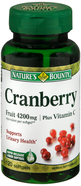 Nature's Bounty Cranberry 4200 mg plus Vitamin C Softgels