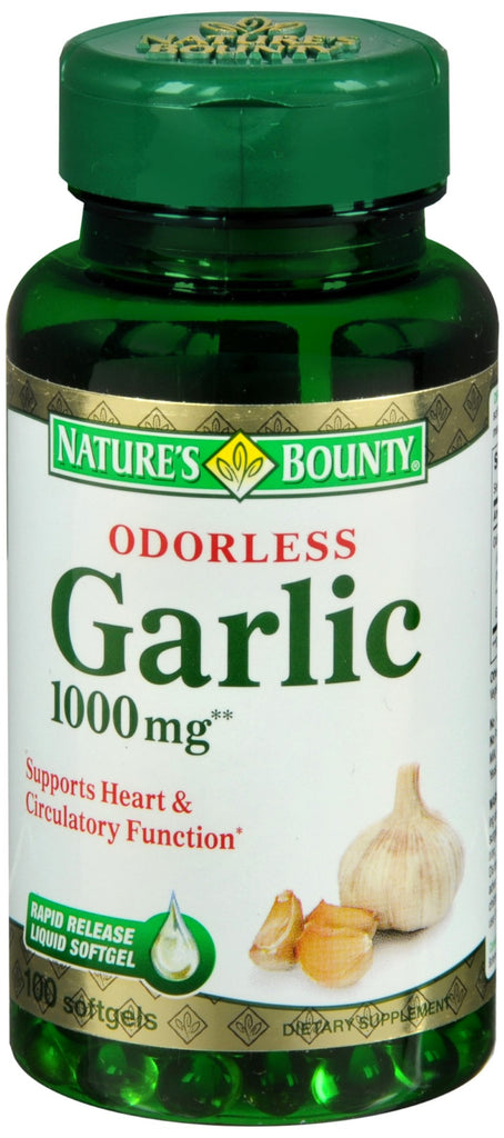 Nature's Bounty Odorless Garlic 1000 mg Softgels