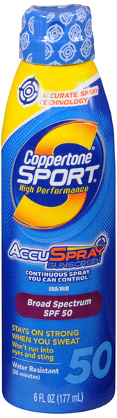 Coppertone Sport AccuSpray Sunscreen SPF 50