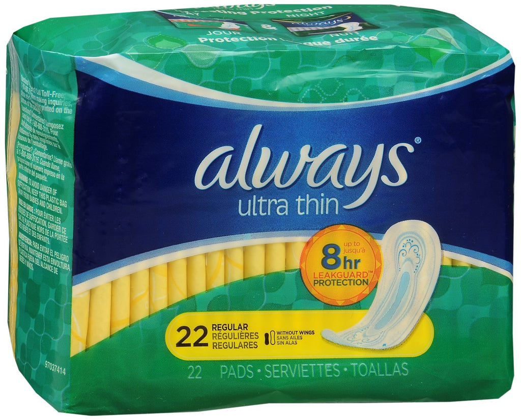 Always Ultra Thin Pads Regular without Wings