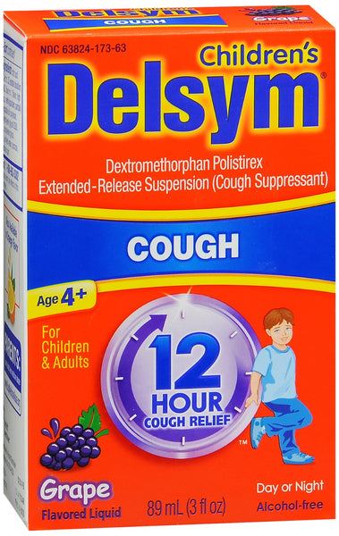 Delsym Children's 12 Hour Cough Relief Liquid Grape Flavored
