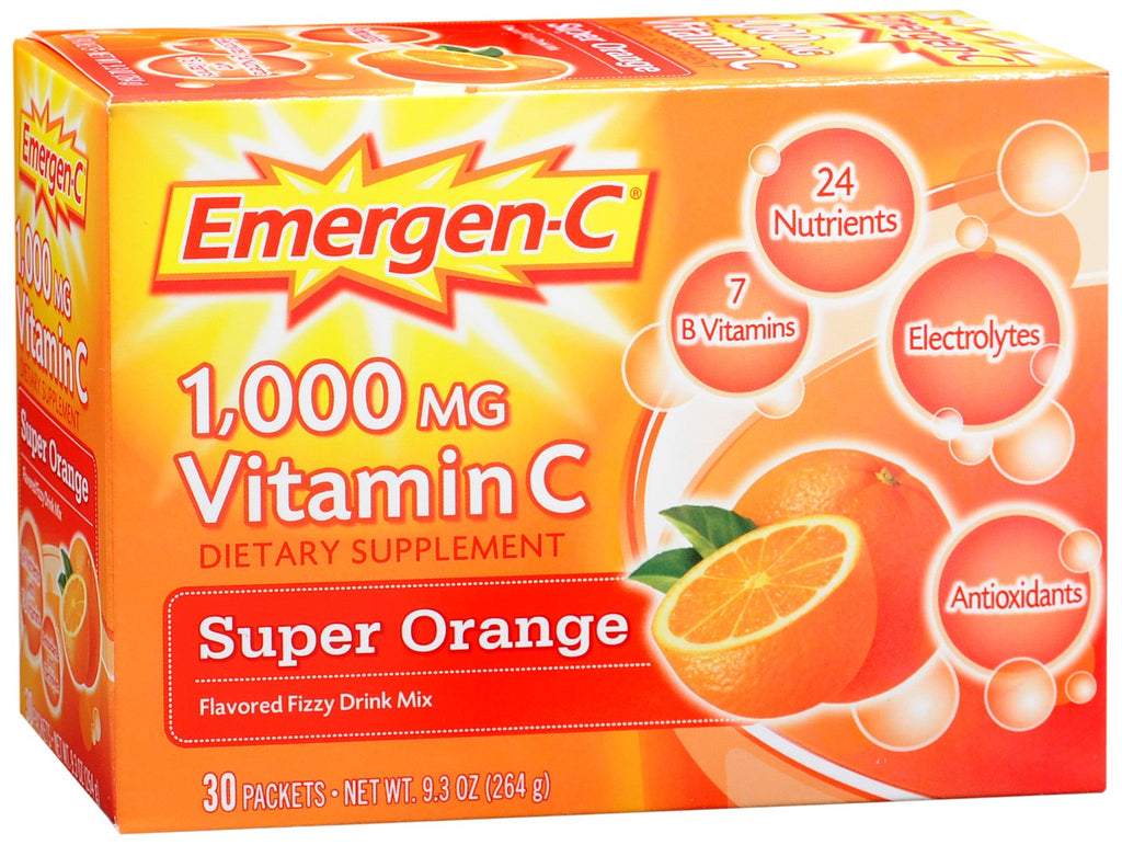 Emergen-C Vitamin C Drink Mix Packets Super Orange