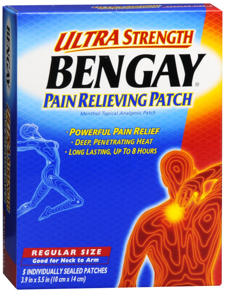 BENGAY Pain Relieving Patches Ultra Strength Regular Size