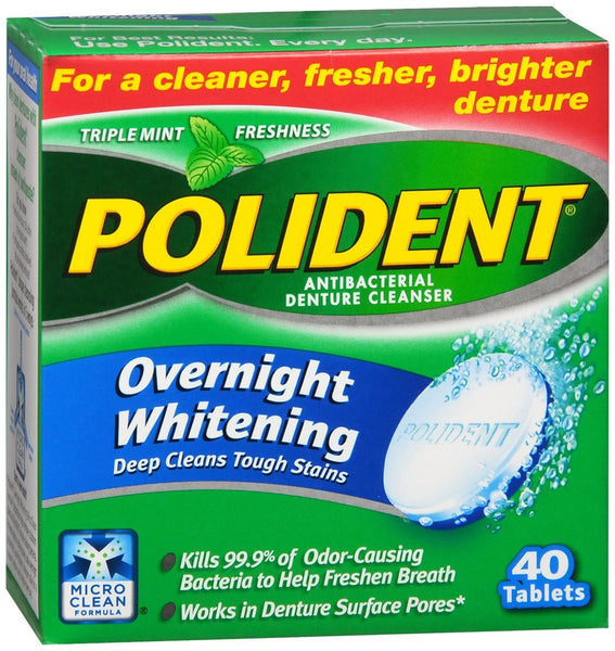 Polident Overnight Whitening Tablets