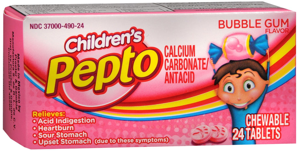 Children's Pepto Chewable Tablets Bubble Gum Flavor