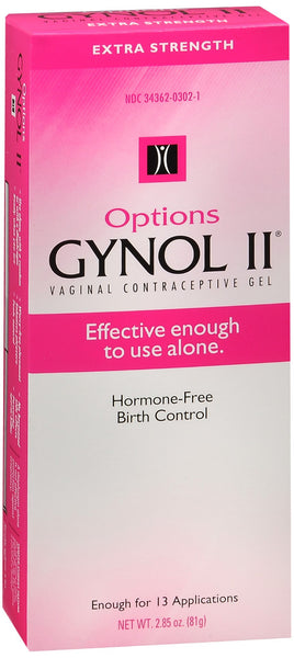 Options Gynol II Vagina Contraceptive Gel Extra Strength
