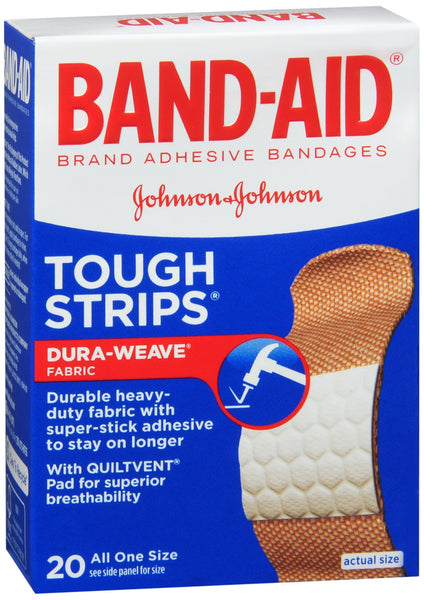 BAND-AID Tough Strips Adhesive Bandages All One Size