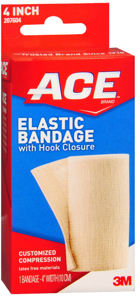 ACE Elastic Bandage with Hook Closure 4 Inch