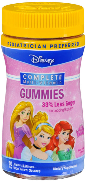 Disney Princess Complete Multi-Vitamin Dietary Supplement Gummies Assorted Flavors