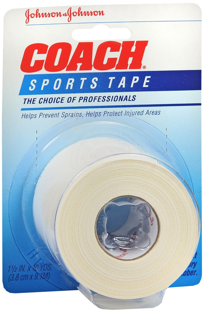 JOHNSON & JOHNSON Coach Sports Tape 1-1/2 Inches X 10 Yards