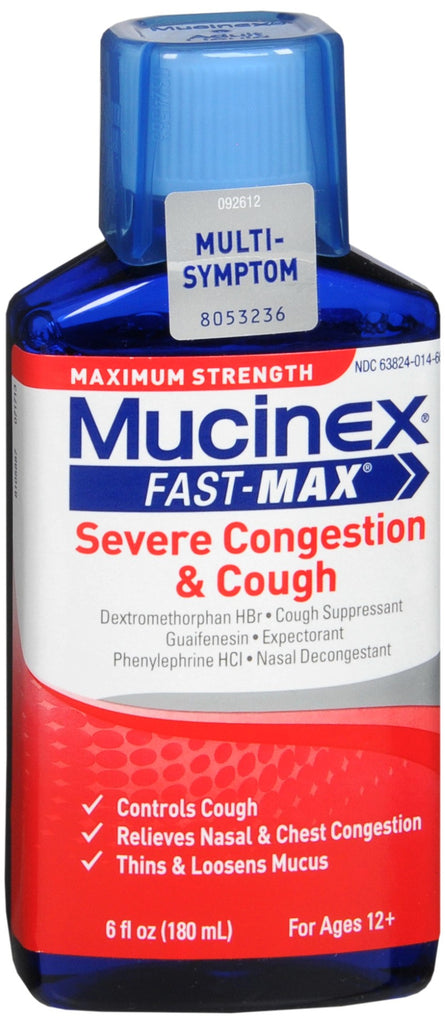 Mucinex Fast-Max Severe Congestion & Cough Liquid Maximum Strength