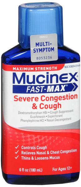 Mucinex Fast-Max Severe Congestion & Cough Liquid Maximum Strength