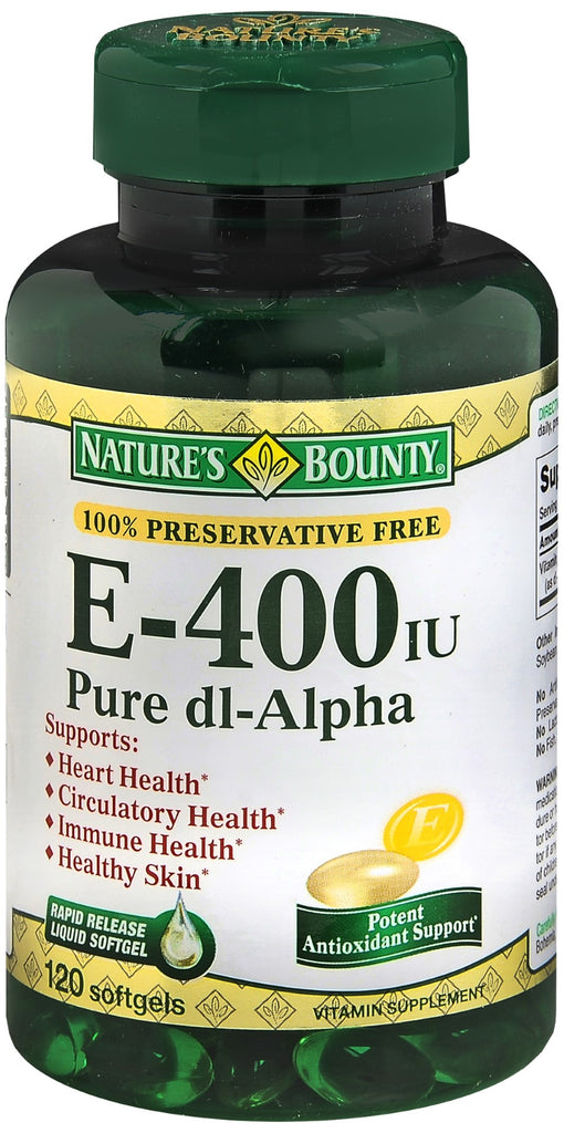 Nature's Bounty E-400 IU Pure dl-Alpha Softgels