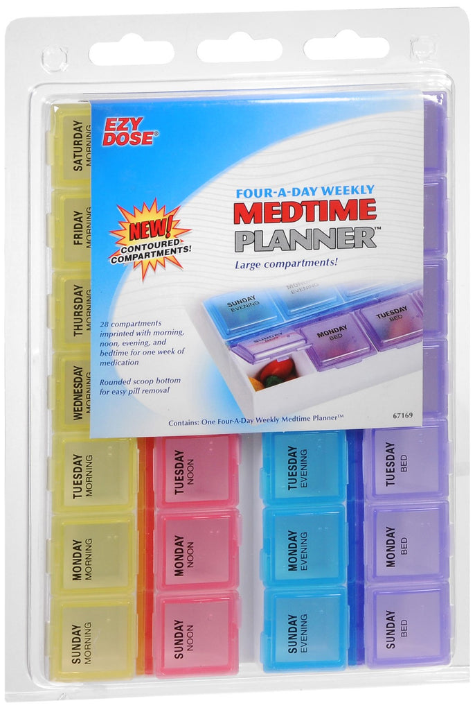 Ezy Dose Four-A-Day Weekly Medtime Planner 67169