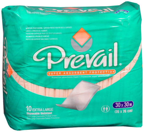 Prevail Disposable Underpads Super Absorbency Extra Large