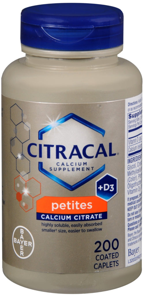 Citracal + D3 Petites Calcium Citrate +D3 Supplement Coated Caplets