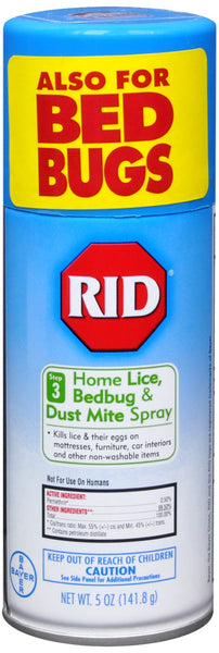 RID Home Lice, Bedbug & Dust Mite Spray Step 3