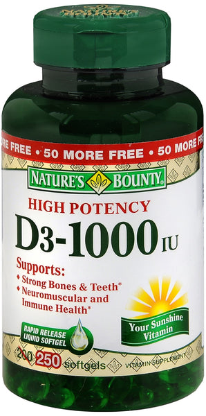 Nature's Bounty D3-1000 IU Softgels