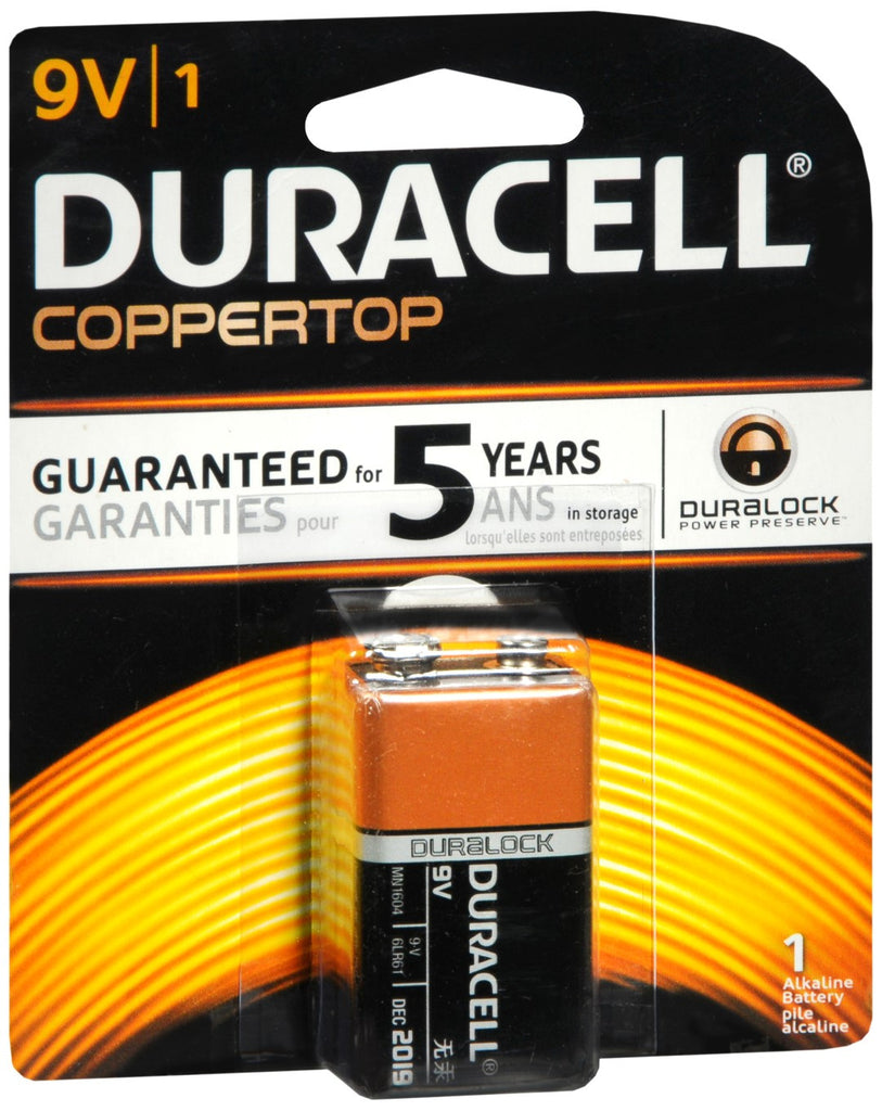 Duracell Coppertop Alkaline Battery 9V