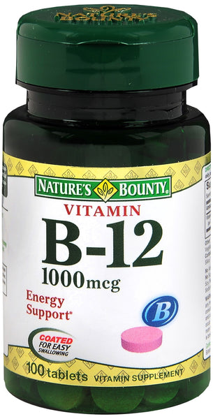 Nature's Bounty Vitamin B-12 1000 mcg Supplement Tablets