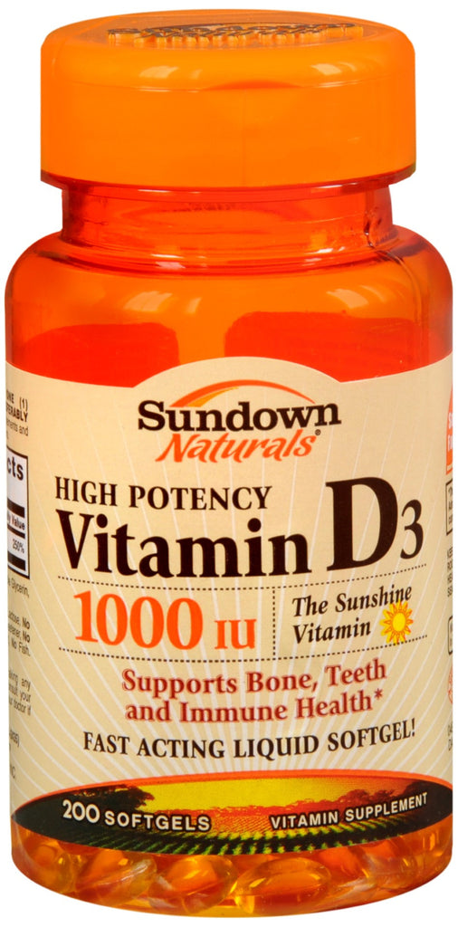 Sundown Naturals High Potency Vitamin D3 1000 IU Softgels