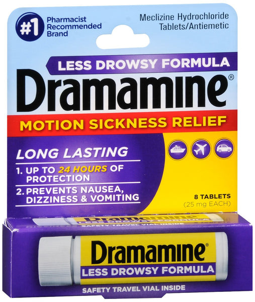 Dramamine Motion Sickness Relief Tablets Less Drowsy Formula