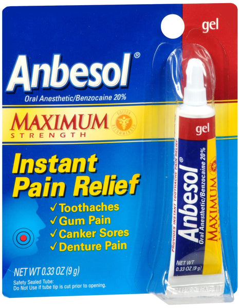 Anbesol Instant Pain Relief Gel Maximum Strength