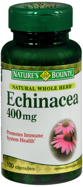 Nature's Bounty Echinacea 400 mg Herbal Supplement Capsules