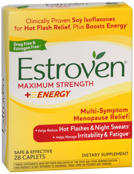 Estroven Maximum Strength + Energy Multi-Symptom Menopause Relief Caplets