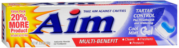 Aim Tartar Control Anticavity Fluoride Toothpaste Gel