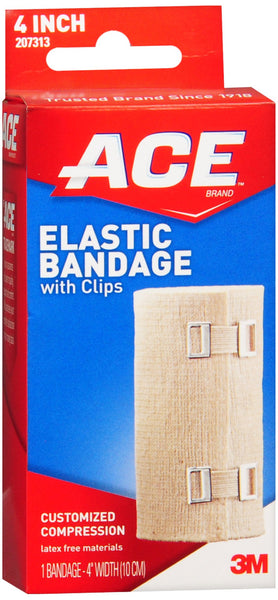 ACE Elastic Bandage with Clips 4 Inch