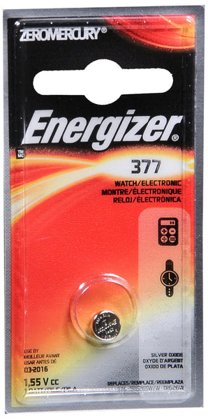 Energizer Zero Mercury Watch/Electronic Silver Oxide Battery 377