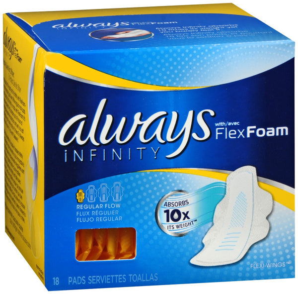 Always Infinity FlexFoam Pads Regular Flow