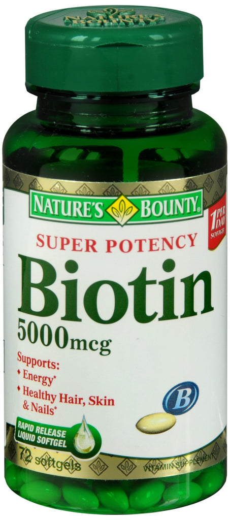 Nature's Bounty Biotin 5000 mcg Softgels