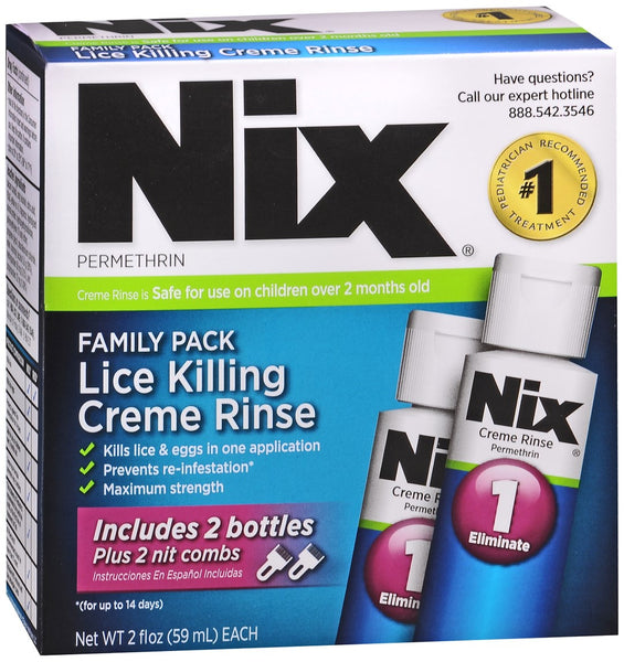 Nix Lice Killing Creme Rinse Family Pack