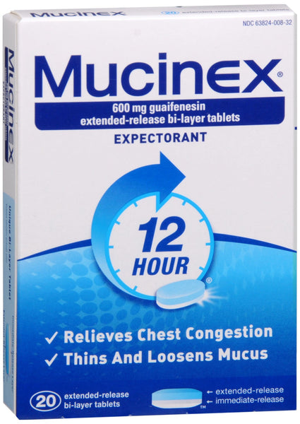 Mucinex Expectorant Extended-Release Bi-Layer Tablets