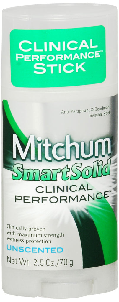 Mitchum SmartSolid Clinical Performance Anti-Perspirant & Deodorant Invisible Stick Unscented