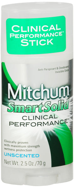 Mitchum SmartSolid Clinical Performance Anti-Perspirant & Deodorant Invisible Stick Unscented